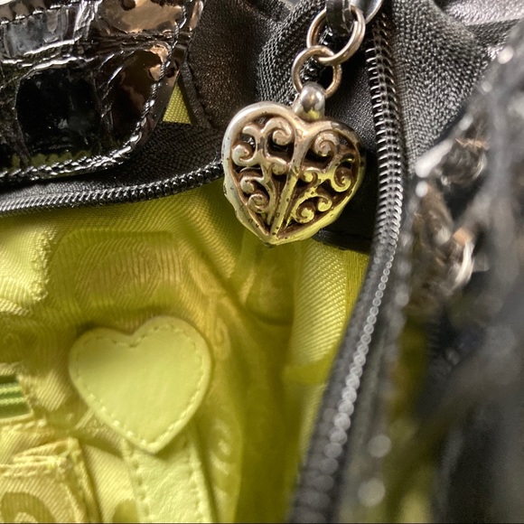 Brighton patent croc embossed leather shoulder bag - Picture 15 of 16